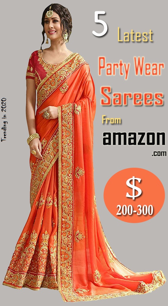 amazon sarees party wear