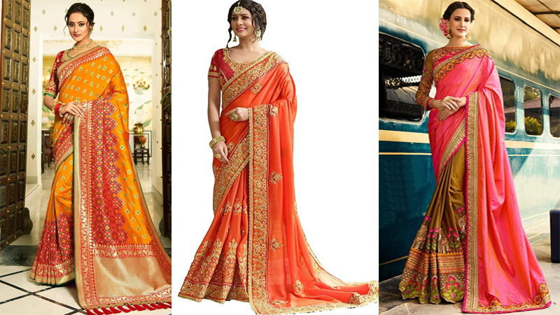 traditional party wear sarees amazon